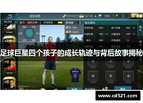 足球巨星四个孩子的成长轨迹与背后故事揭秘
